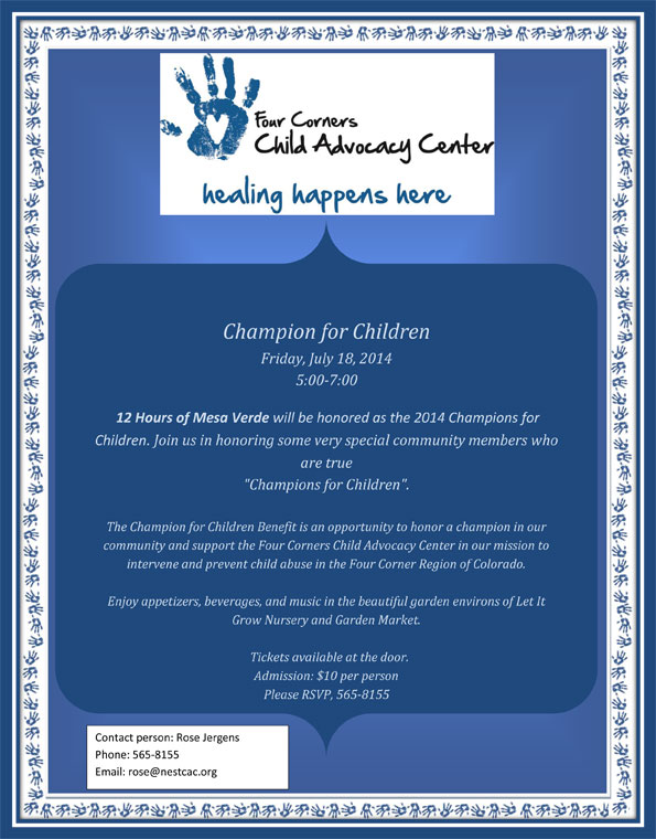 2014 Champion for Children Event | Four Corners Child Advocacy Center